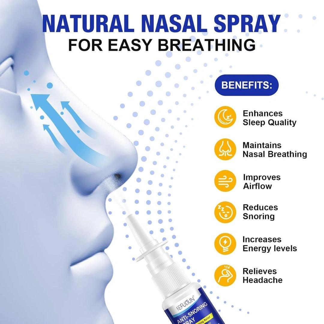 Peaceful sleeping after using anti snoring spray