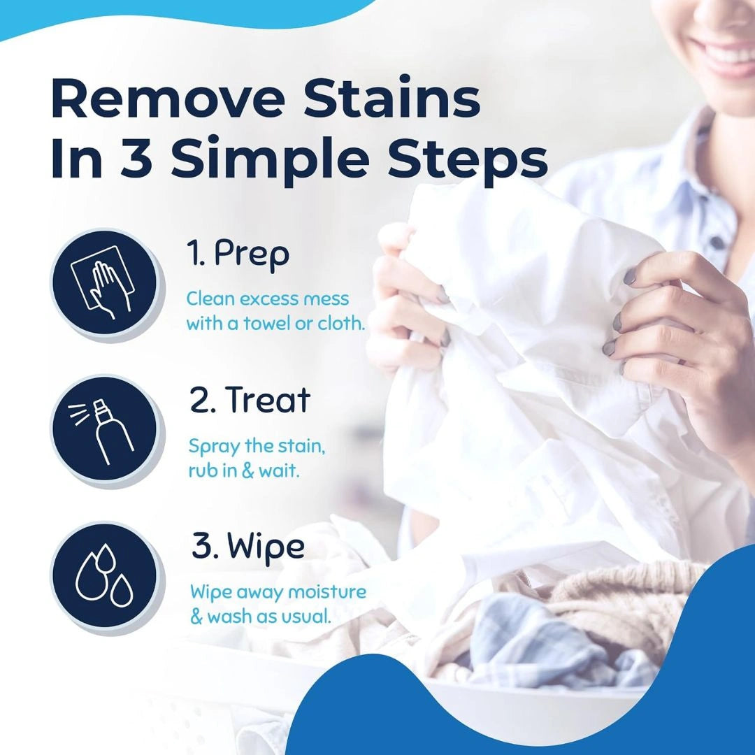 Clean clothes after stain treatment
