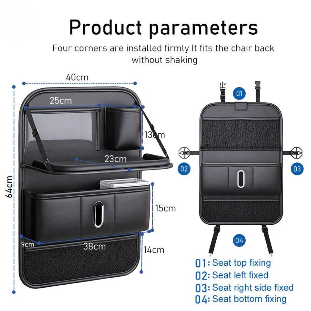 Car back seat organizer product