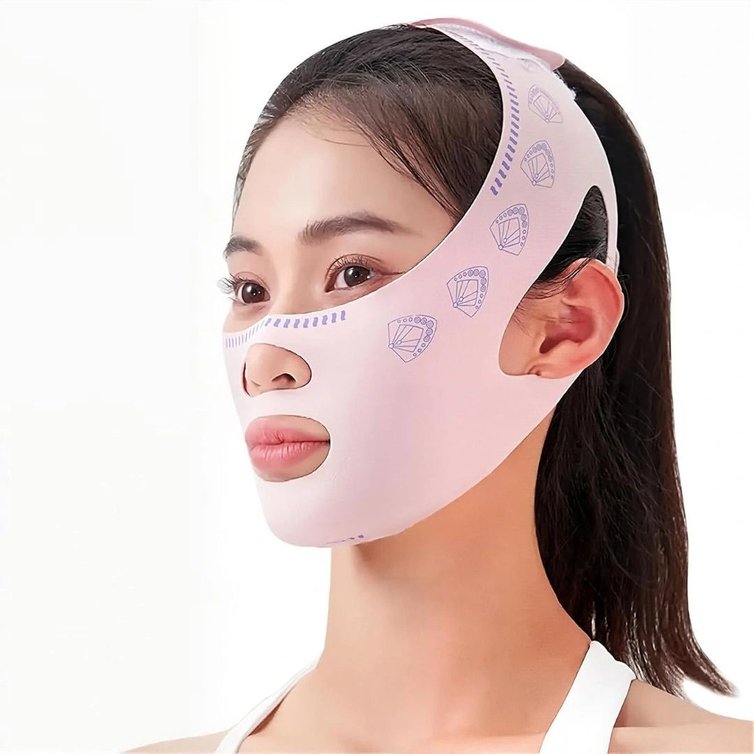 Reusable V line face belt for jawline sculpting